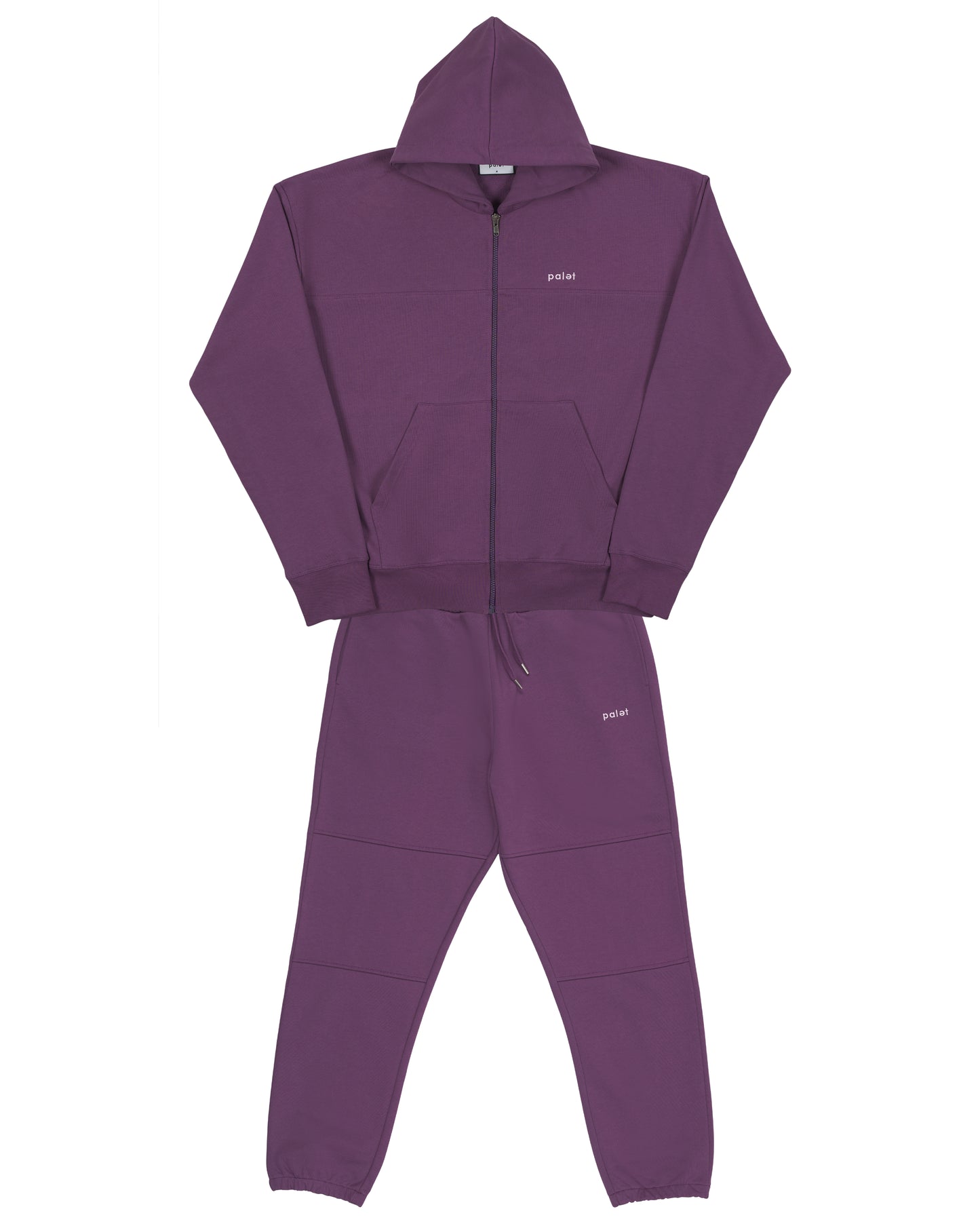 purple paneled palet hooded vest