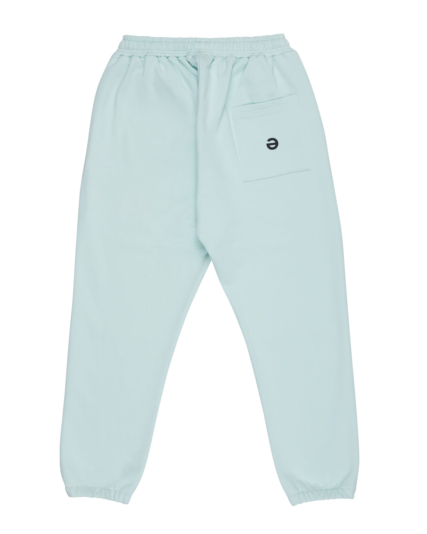 pastel blue paneled palet pants